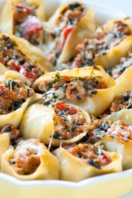 Eckrich Sausage and Spinach Stuffed Shells
