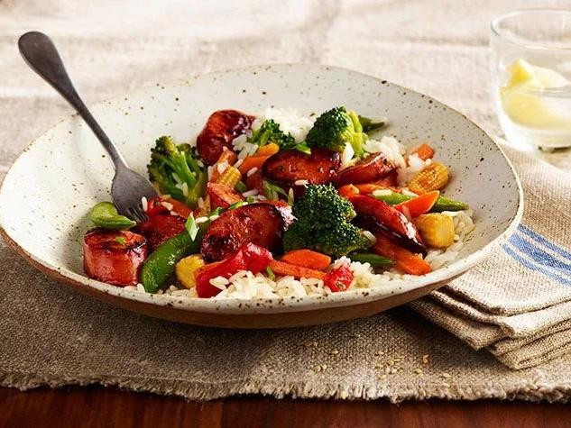 Eckrich Sausage and Vegetable Stir Fry