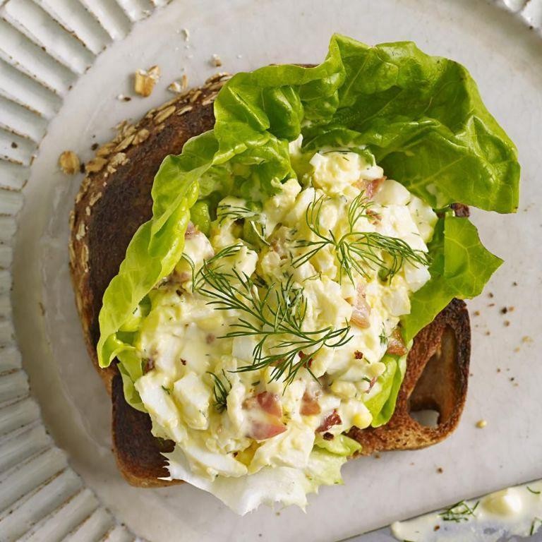 Egg Salad Open Faced Sandwich