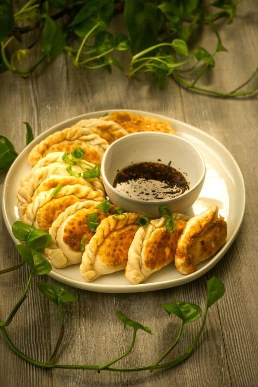 Egg and Scallion Fried Dumplings