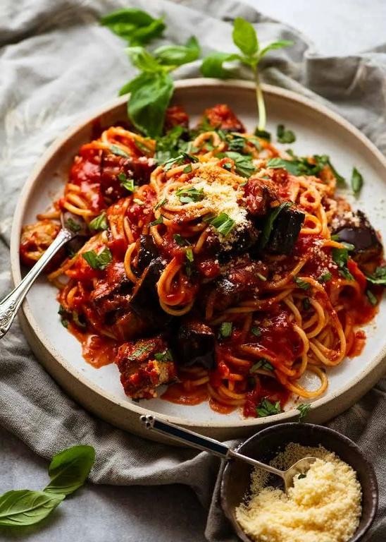 Eggplant Noodles with Marinara Sauce