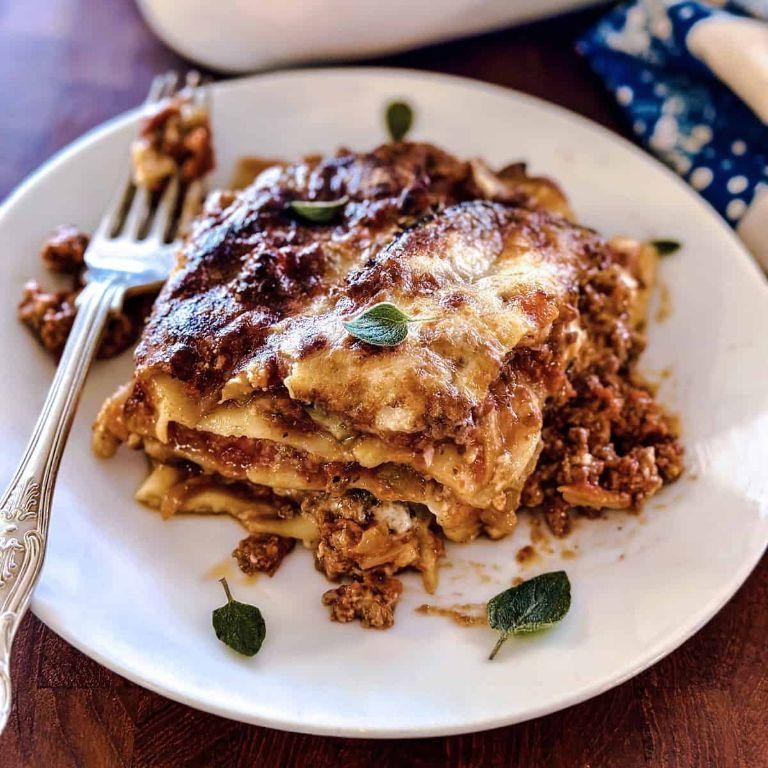 Eggplant Parmesan Lasagne with White Sauce