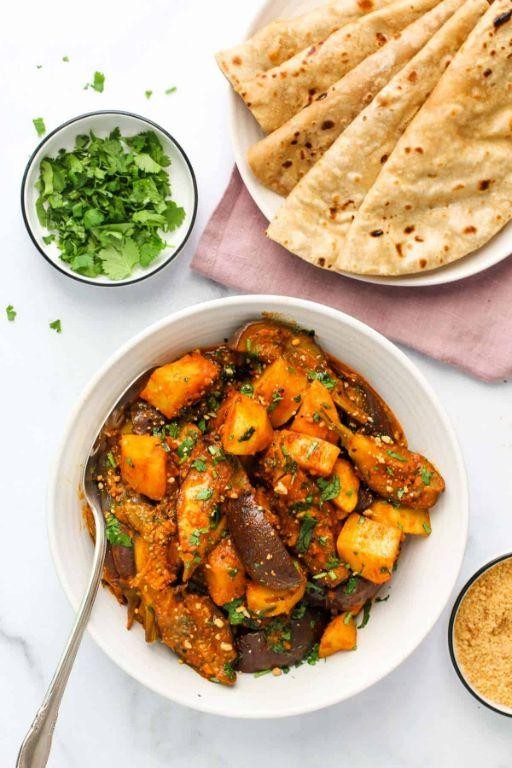 Eggplant Poori Masala