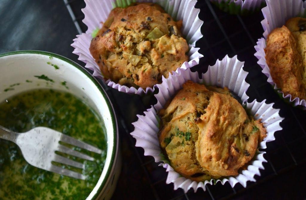 Eggplant and Garlic Muffins
