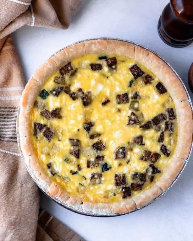 Eggplant and Zucchini Quiche