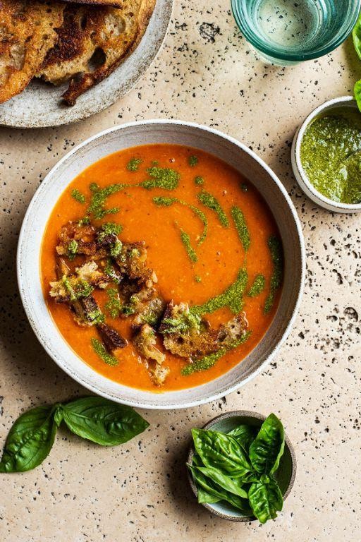 Eggplant and Zucchini Soup