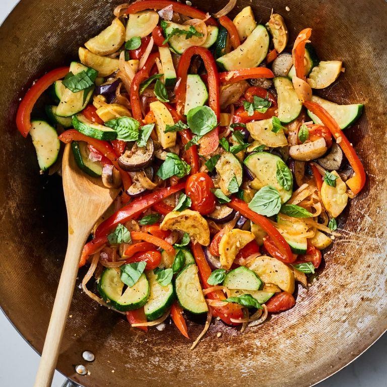 Eggplant and Zucchini Stir Fry