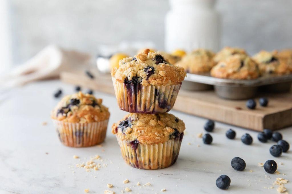 Einkorn Blueberry Muffins