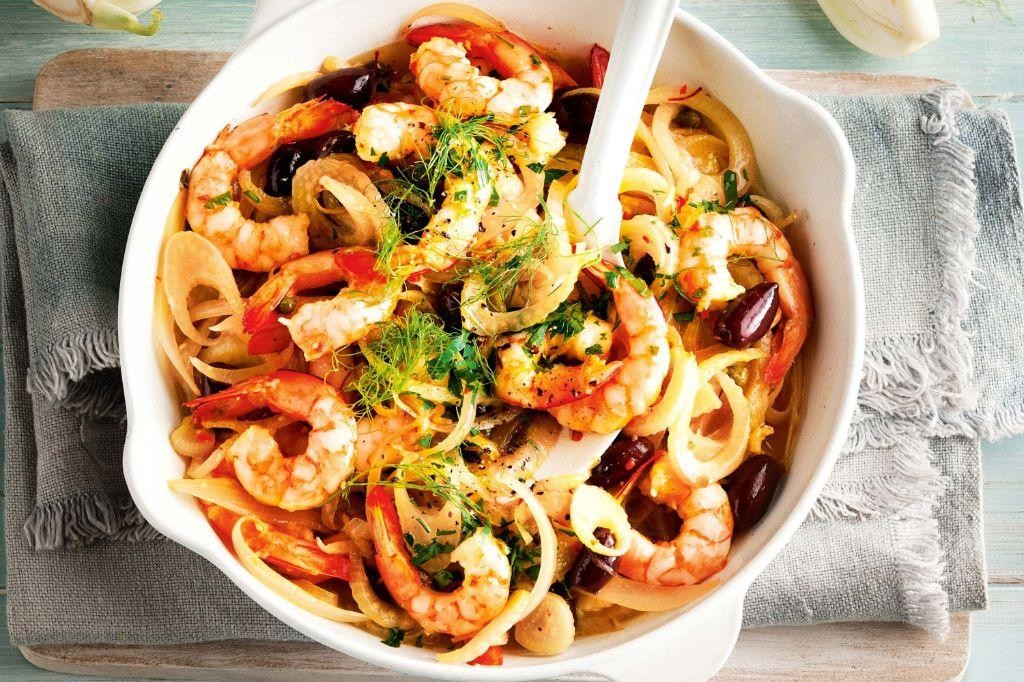 Fennel Frond and Shrimp Stir Fry