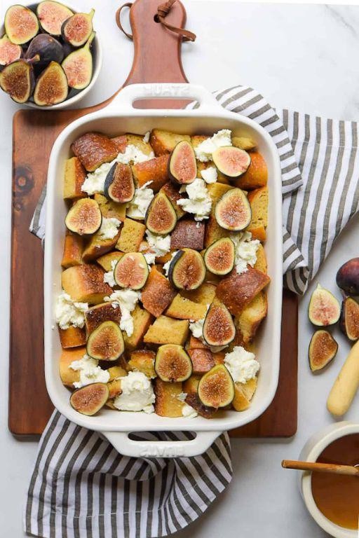 Fig and Prosciutto Savory Bread Pudding
