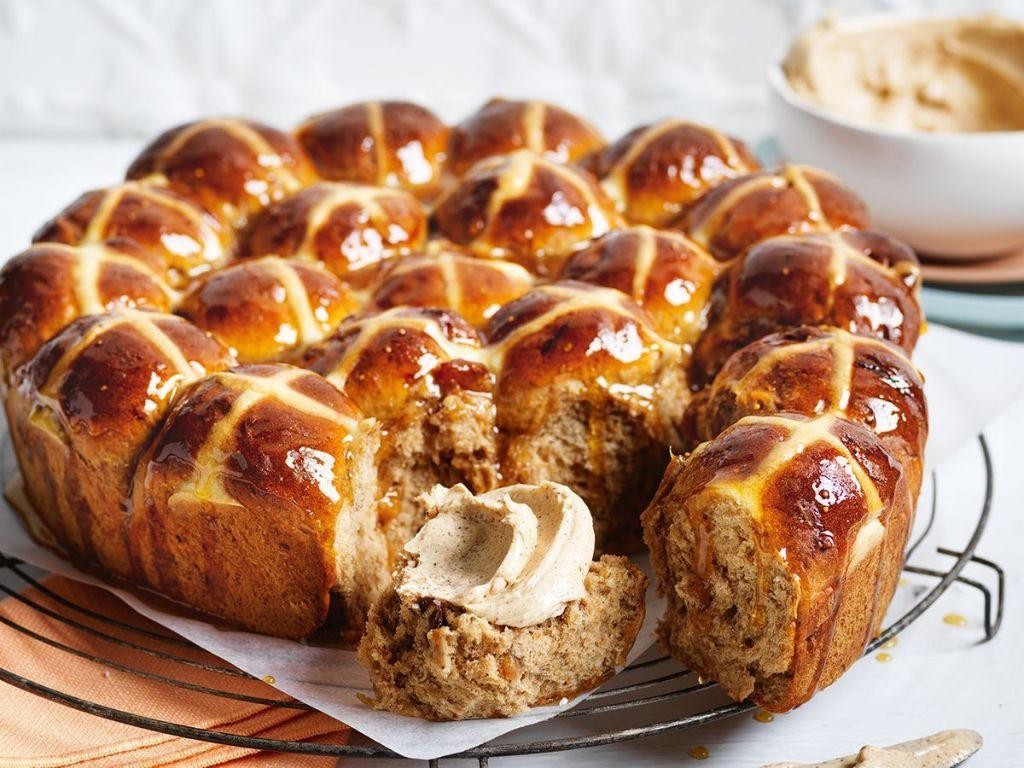 Fig and Walnut Hot Cross Buns