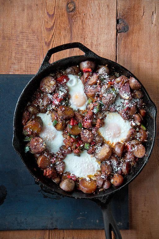 Fingerling Potato Hash with Eggs