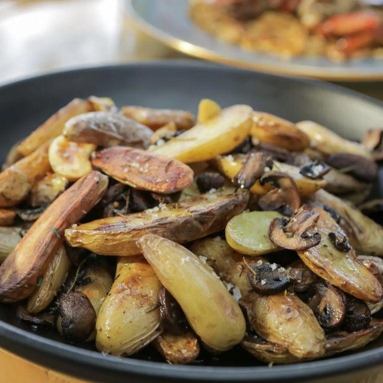 Fingerling Potato and Mushroom Stir Fry