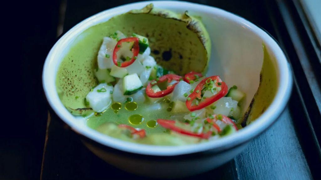 Fluke Ceviche with Avocado and Lime