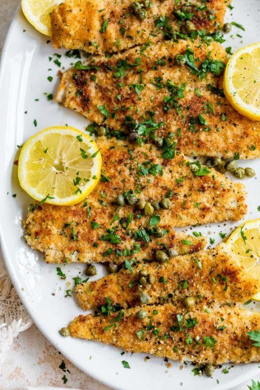 Fluke Piccata with Capers and White Wine
