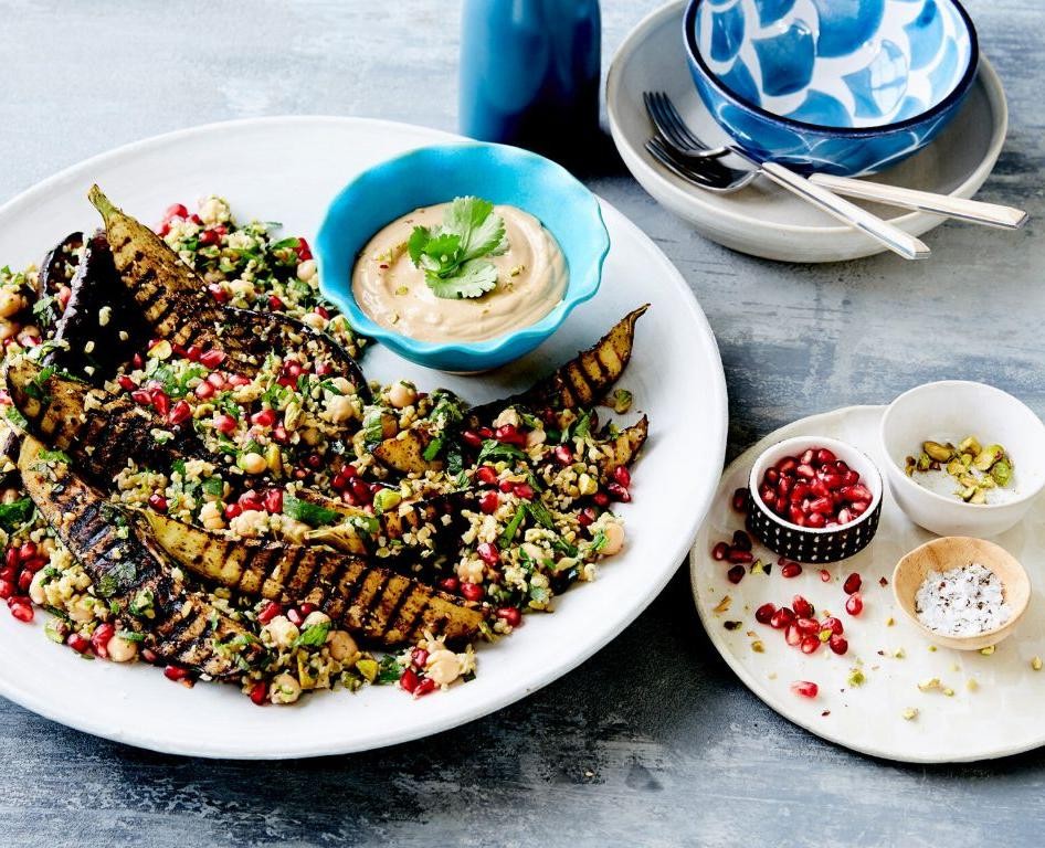 Freekeh and Eggplant Grain Bowl