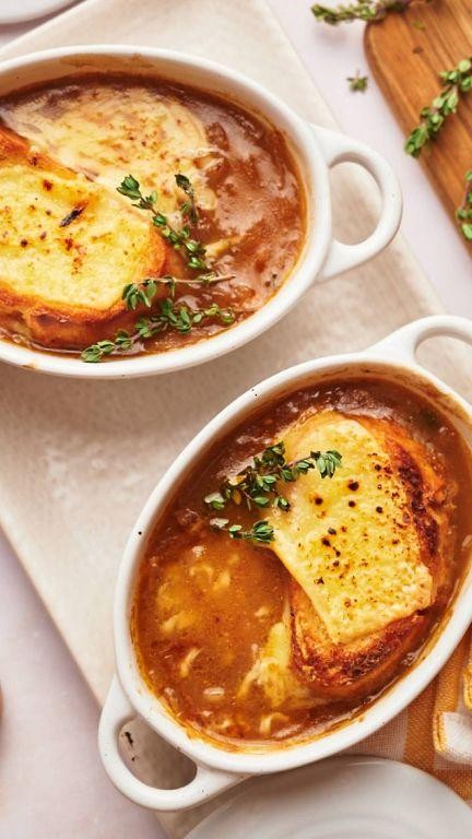 French Onion Soup with Apple Cider Vinegar