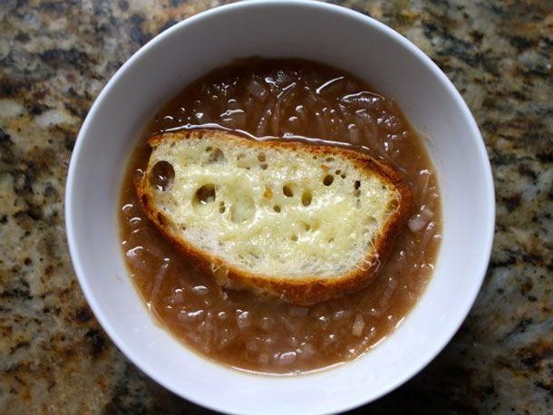 French Onion Soup with Balsamic Glaze
