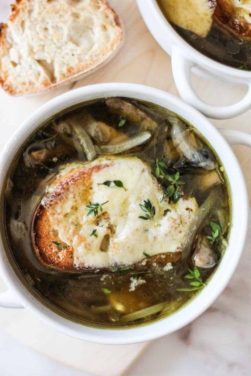 French Onion Soup with Mushrooms
