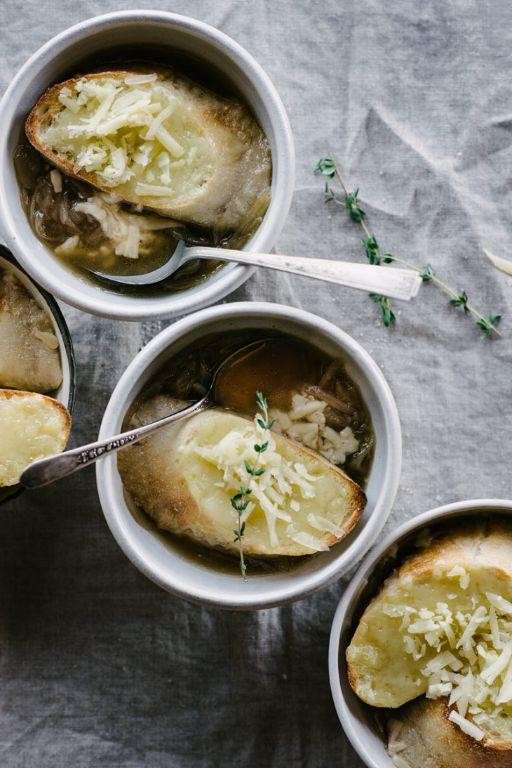 French Onion Soup with Red Wine