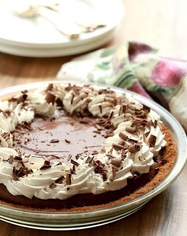 French Silk Pie with Pecan Crust