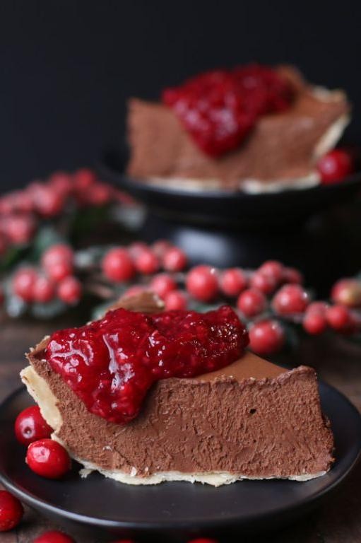French Silk Pie with Raspberry Swirl