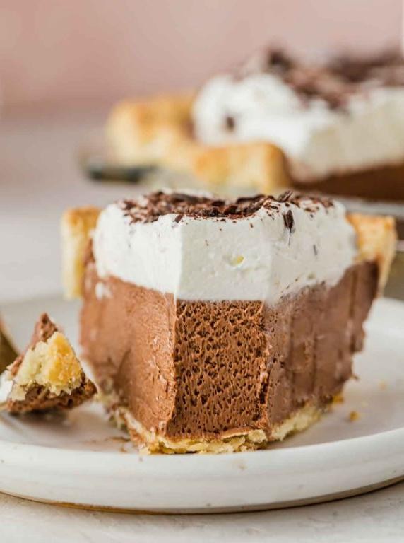 French Silk Pie with Walnut Crust