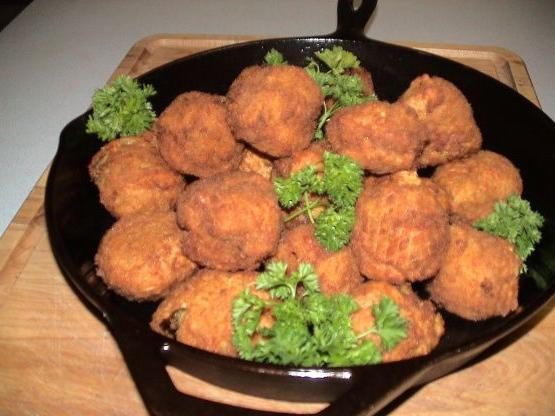 Fried Armadillo with Garlic Butter Sauce