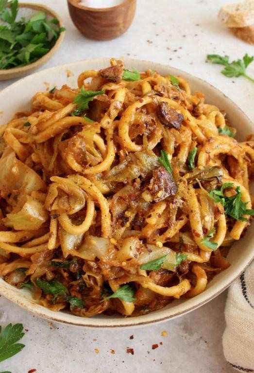 Fried Cabbage and Noodles