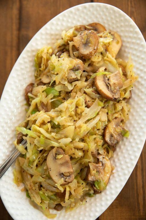 Fried Cabbage with Mushrooms