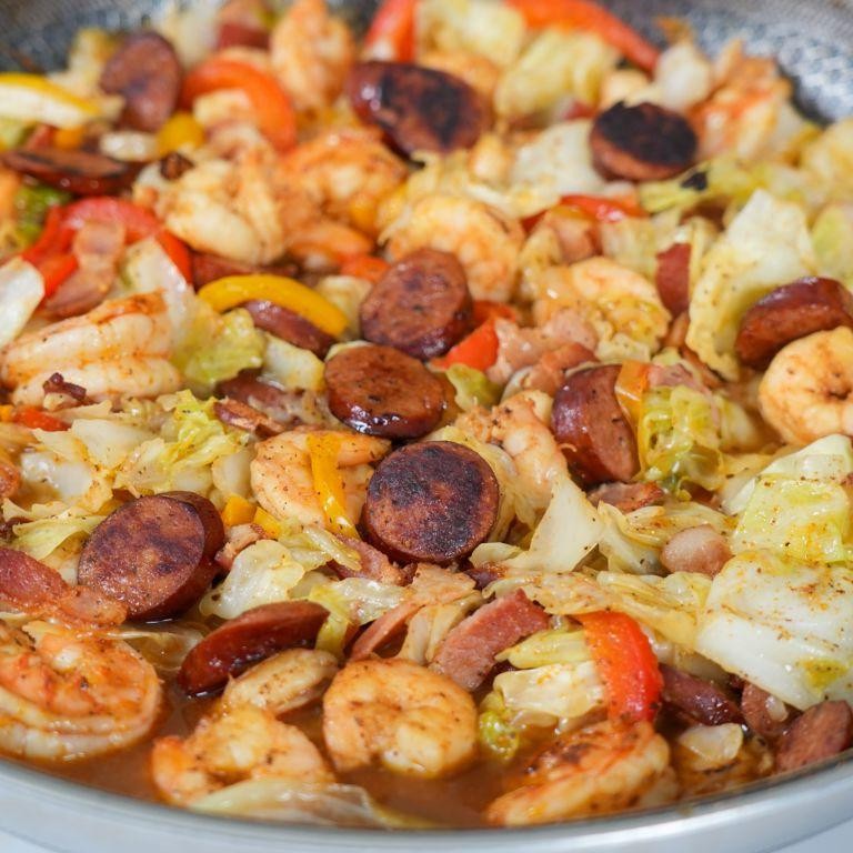 Fried Cabbage with Shrimp