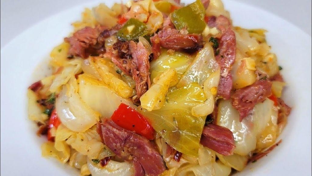 Fried Cabbage with Smoked Turkey