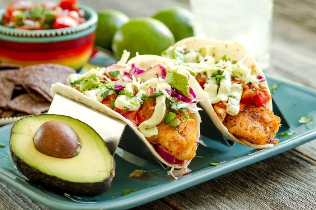 Fried Red Snapper Tacos with Avocado Cream