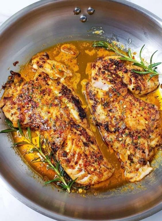 Fried Red Snapper with Honey Mustard Glaze