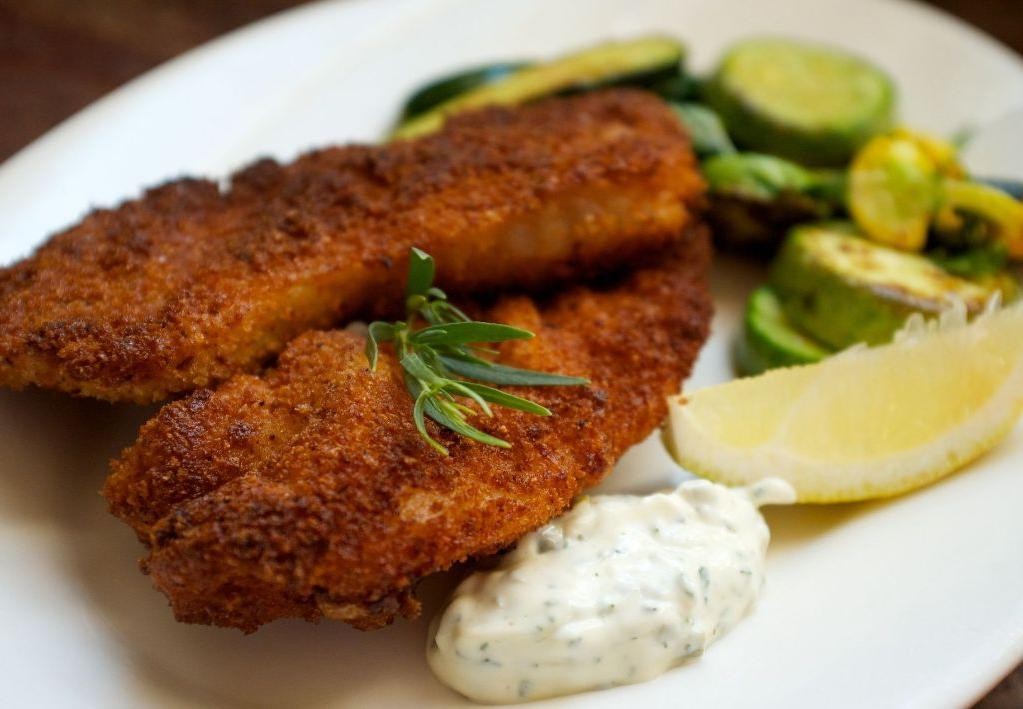 Fried Red Snapper with Jalapeno Tartar Sauce