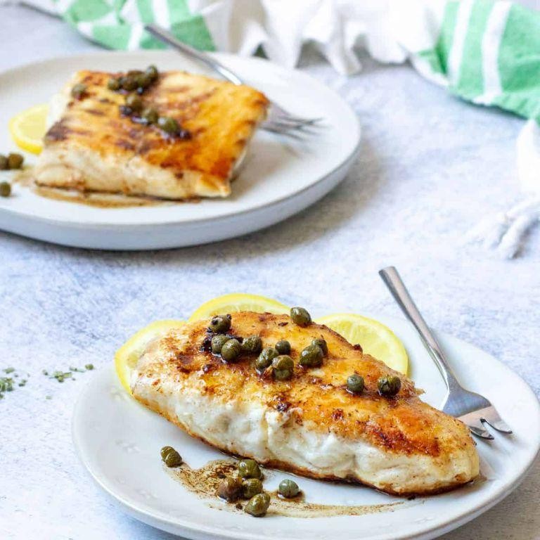 Fried Red Snapper with Lemon Herb Sauce