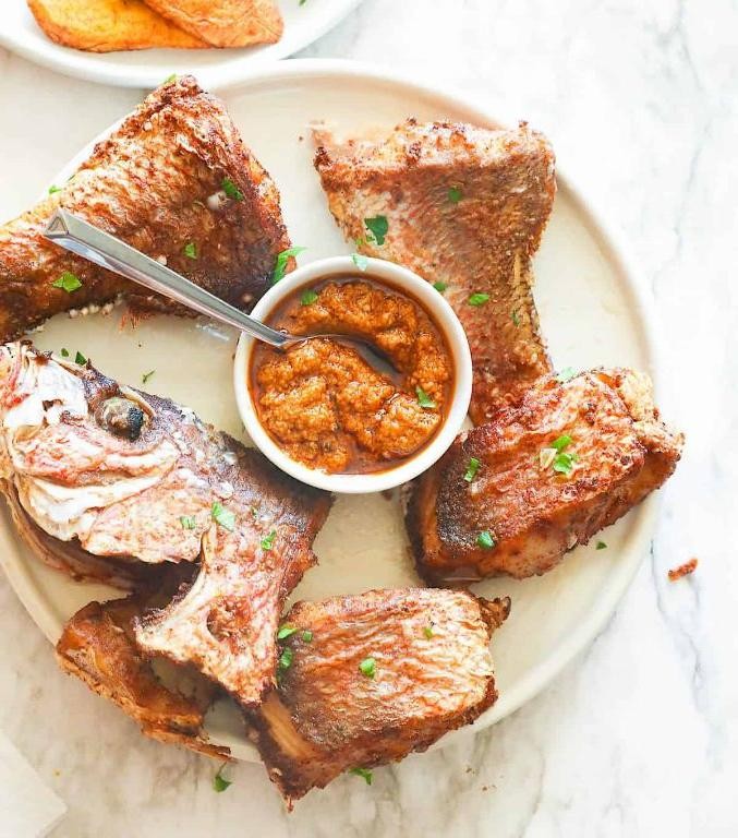 Fried Red Snapper with Orange Ginger Glaze