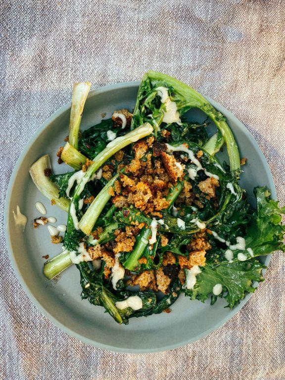 Frisee with Lemon Tahini Dressing