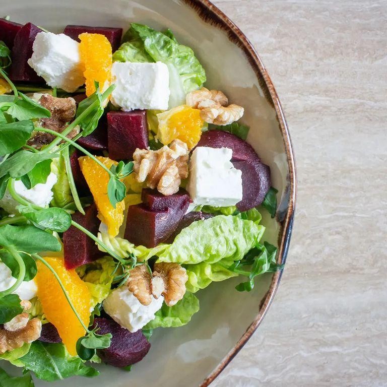 Frisee with Roasted Beets and Goat Cheese