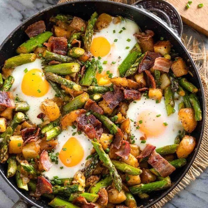 Frozen Asparagus and Potato Hash