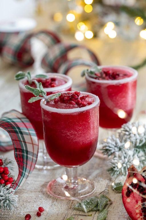 Frozen Poinsettia Margarita