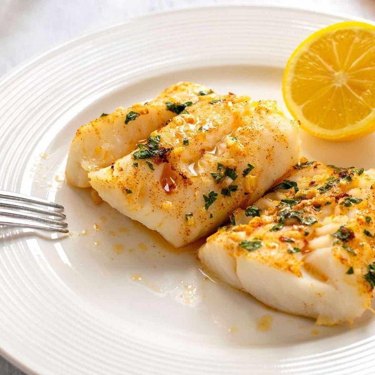 Garlic Butter Baked White Fish