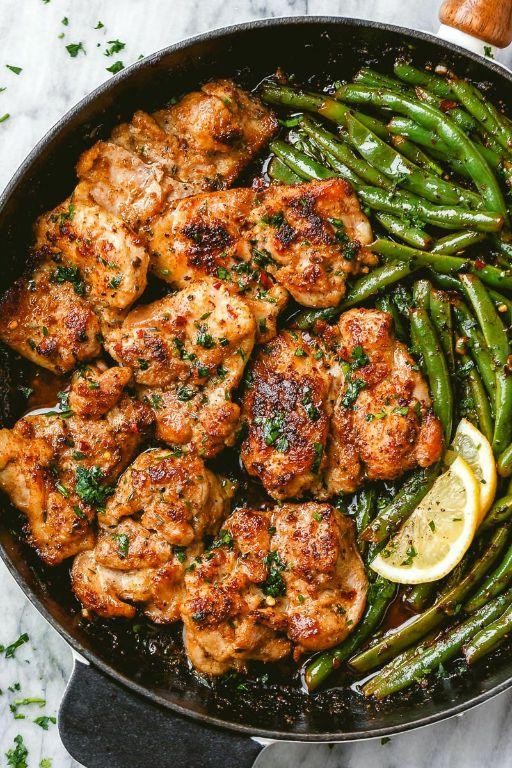 Garlic Butter Chicken Thighs with Green Beans