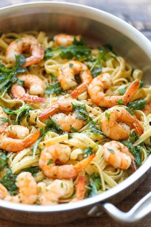 Garlic Butter Ditalini with Shrimp