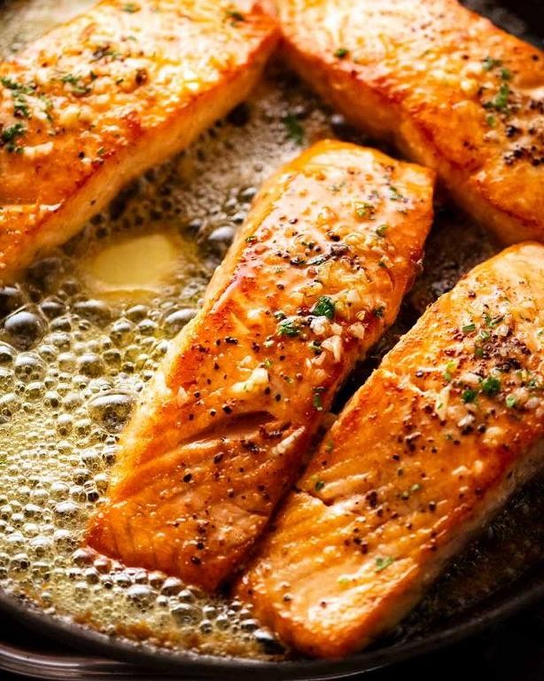Garlic Butter Marinated Salmon