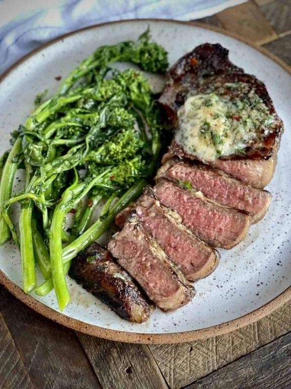 Garlic Butter Strip Loin Steak