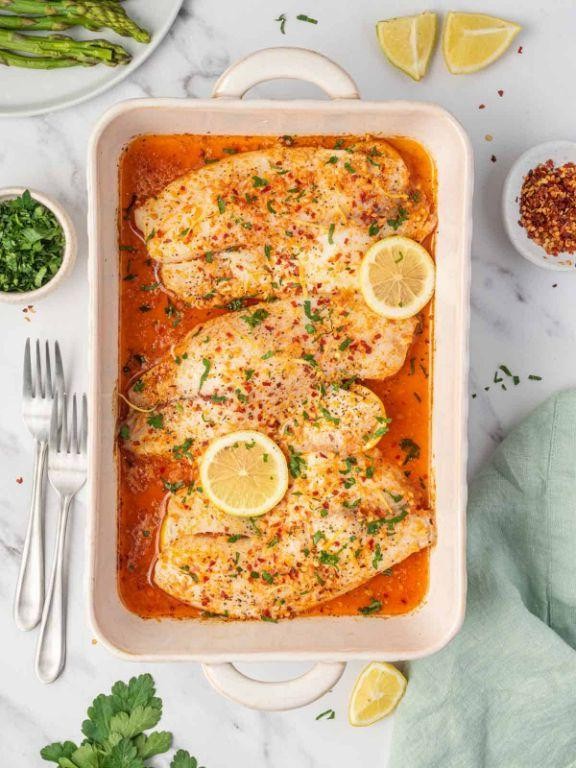Garlic Butter Stuffed Tilapia