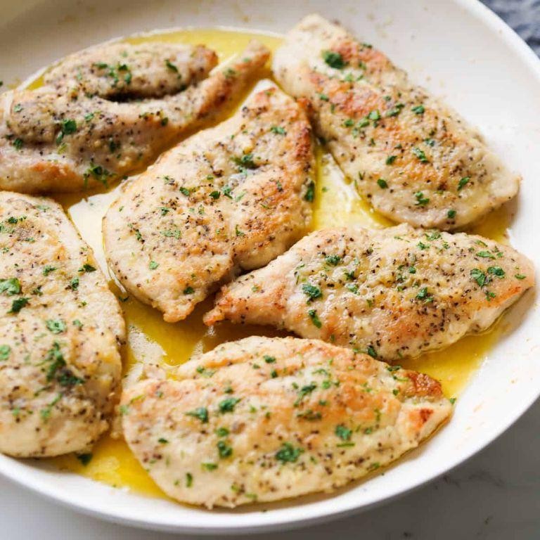 Garlic Butter Thin Sliced Chicken Breast