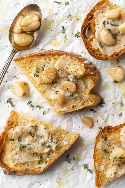 Garlic Confit with Crusty Bread