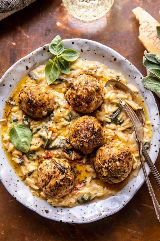 Garlic Parmesan Crockpot Meatballs